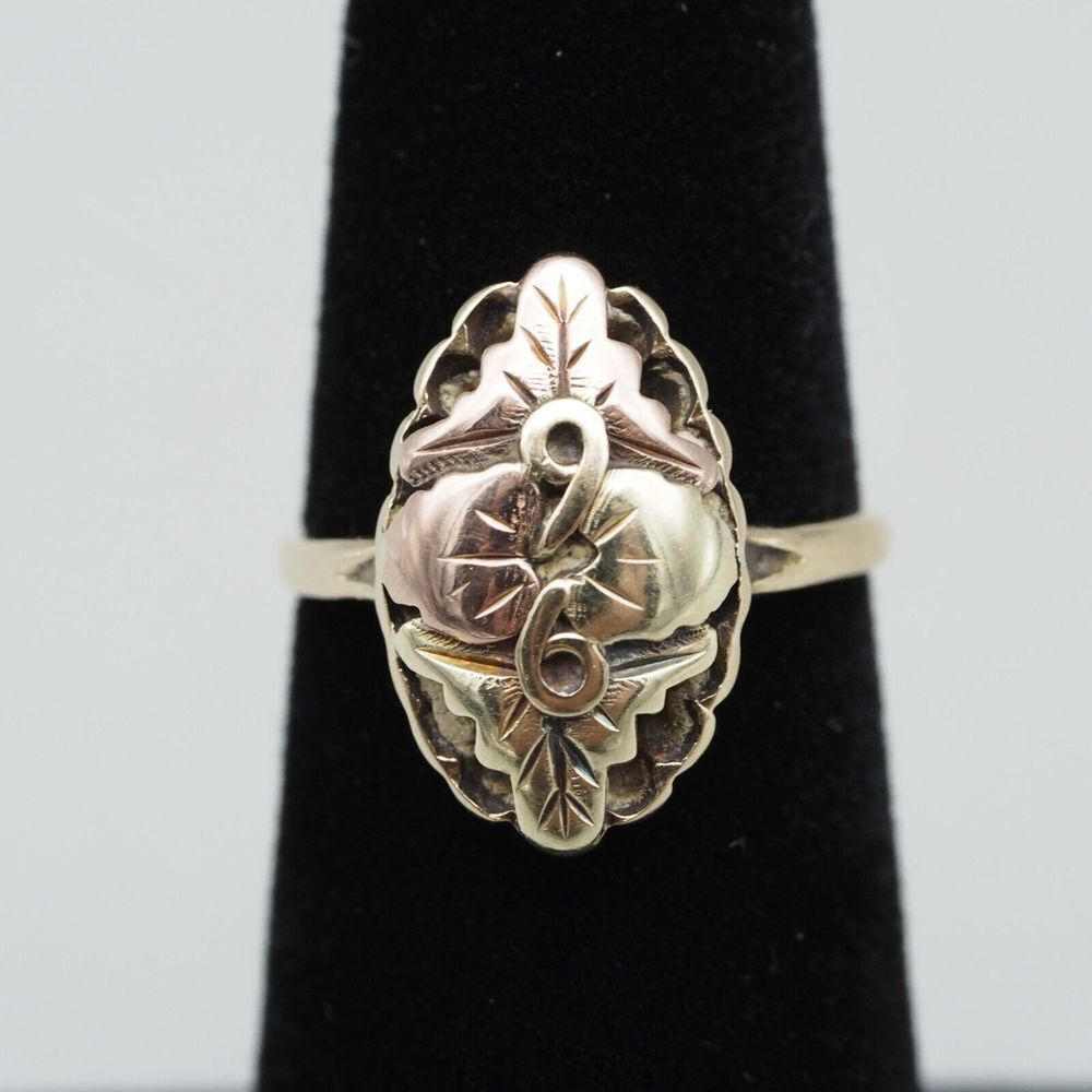 10k Gold Black Hills Gold Antique Ring Size 4.75